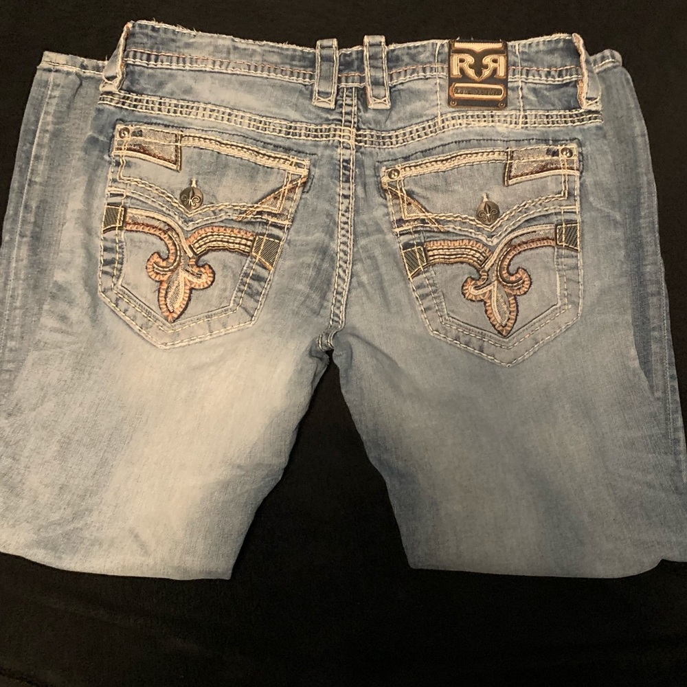 Men’s Rock Revival Jeans bootcut 36x31! Prestige condition